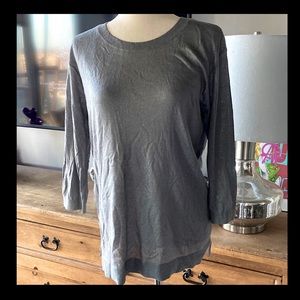 H&M Pointelle and Waxed knit 3/4 Long Sleeve Top - Size Medium